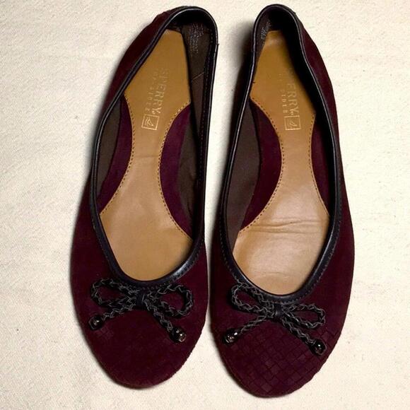 🍁Sperry Top-Sider “MAYA” burgundy ballet flats size 6.5 shoes - Picture 1 of 8